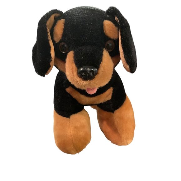 Promise Pets Dachshund Dog Brown Black 14" Plush Stuffed Animal - Picture 1 of 6
